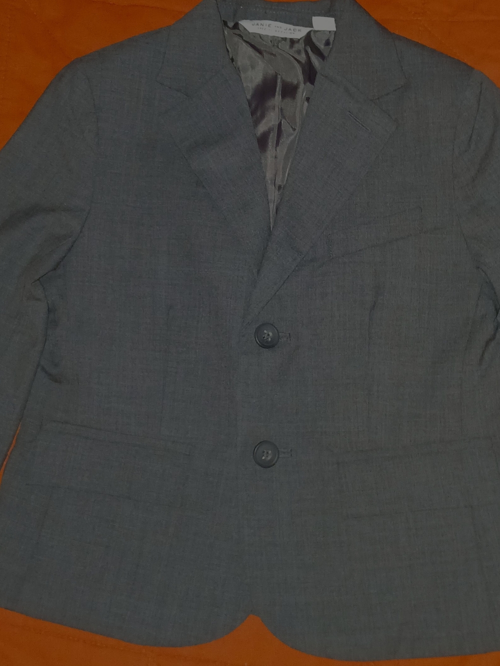 Gray Two-Button Kids Blazer - Subtle Tailoring Janie And Jack Boys Size 4. New